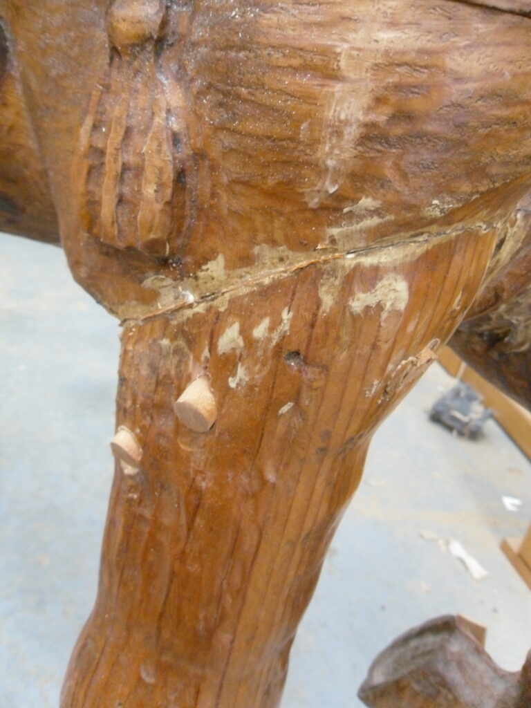 carved wooden horse